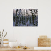 Poster Forêt d'arbres enneigés (Cuisine)