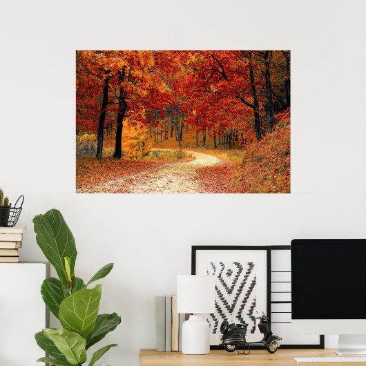 Poster Forêt d'automne (Bureau à domicile)