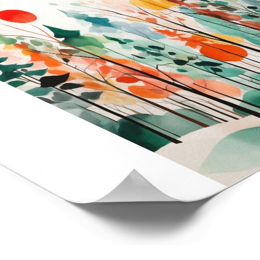 Poster Forêt d'automne (Coin)