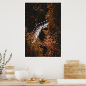 Poster Forêt d'automne avec chemin en bois (Cuisine)