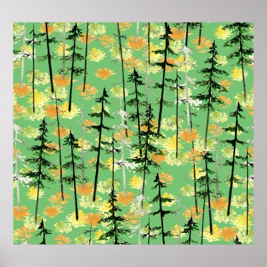 Poster Forêt d'automne : Beauté naturelle incomparable (Devant)
