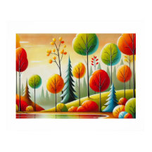 Forêt d'automne du Minnesota et lac