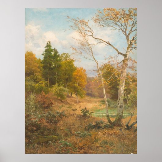 Poster Forêt d'automne – Heinrich Böhmer (Devant)