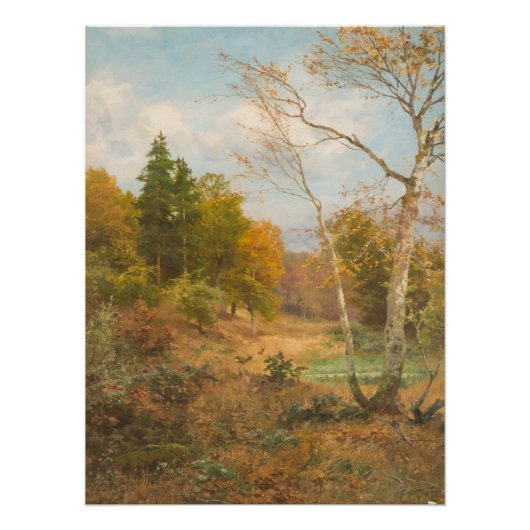 Poster Forêt d'automne – Heinrich Böhmer (Devant)