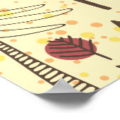 Poster Forêt d'automne : Motif graphique transparent. (Coin)