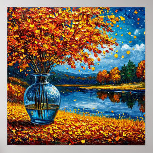 Poster Forêt d'automne Paysage d'automne confortable Art