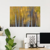 Poster Forêt d'automne, réflexion abstraite (Bureau à domicile)