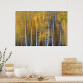 Poster Forêt d'automne, réflexion abstraite (Cuisine)