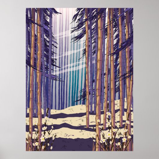 Poster Forêt de bambou (Devant)