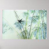 Poster Forêt de bambou - vert (Devant)