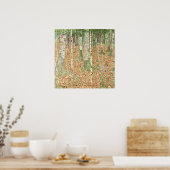 Poster Forêt de bouleaux de Gustav Klimt (Cuisine)