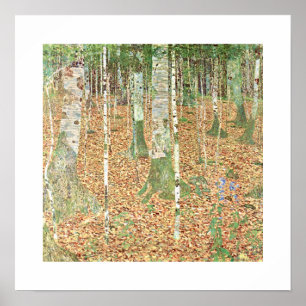 Poster Forêt de bouleaux de Gustav Klimt