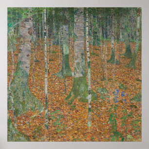 Poster Forêt de bouleaux — Gustav Klimt (1903)