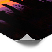 Poster Forêt de Cactus du Saguaro au coucher du soleil (Coin)