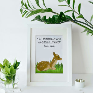 Poster Forêt De Cerfs De Bébé, Friste Et Merveilleusement
