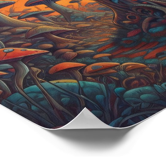 Poster Forêt de champignons (Coin)