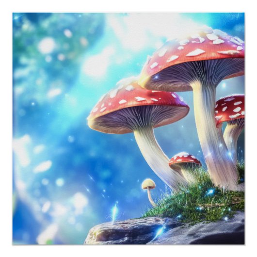 Poster Forêt de Champignons (Devant)