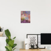 Poster Forêt de couleur et de nuages (Bureau à domicile)