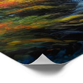 Poster Forêt de couleurs baisées du soleil (Coin)