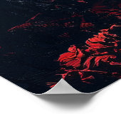 Poster Forêt de Crimson enchantée en rouge monochrome (Coin)