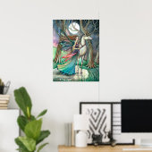 Poster Forêt de Dreams Fairy et Unicorn Imaginaire Art (Bureau à domicile)