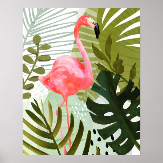 Poster Forêt de Flamant rose (Devant)