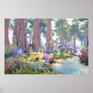 Poster Forêt de fleurs