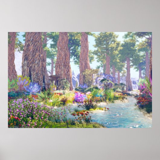 Poster Forêt de fleurs (Devant)
