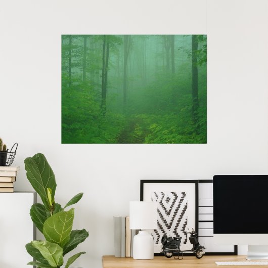 Poster Forêt de Foggy (Bureau à domicile)