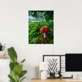 Poster Forêt de fractale de champignon (Bureau à domicile)