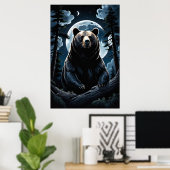 Poster Forêt de grizzlis (Bureau à domicile)