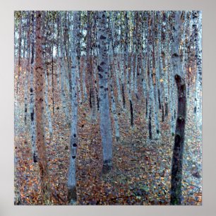 Poster Forêt de hêtre de Gustav Klimt Buchenwald