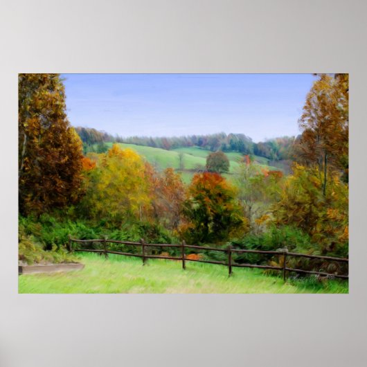 Poster Forêt de Lap - peinture automnale (Devant)