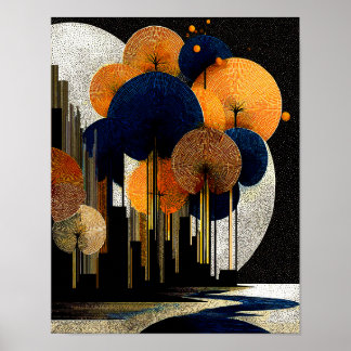 Poster Forêt de minuit #17 - 4x5 Téléchargement numérique