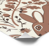 Poster Forêt de mousse de Mocha/Bois et plantes (Coin)