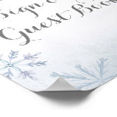 Poster Forêt de neige S'il vous plaît signer notre livre (Coin)