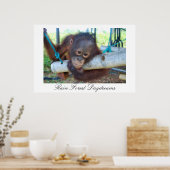 Poster Forêt de pluie Great Ape Dayrêves (Cuisine)