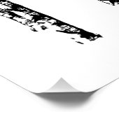 Poster Forêt de renard de Birch Animal Silhouette Nature  (Coin)