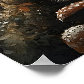 Poster Forêt de renard lunatique Impression, Dark Academi (Coin)