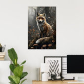 Poster Forêt de renard lunatique Impression, Dark Academi (Bureau à domicile)