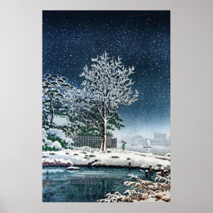 Poster Forêt de Sumidagawa Suijin par Tsuchiya Koitsu