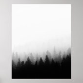 Poster Forêt d'épicéas dans le brouillard (Devant)