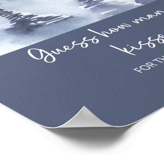 Poster Forêt devinez combien de baisers jeu de nage (Coin)