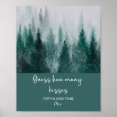 Poster Forêt devinez combien de baisers jeu de nage (Devant)