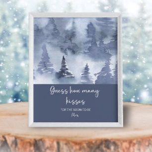 Poster Forêt devinez combien de baisers jeu de nage