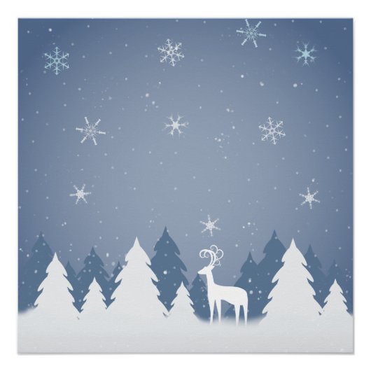 Poster Forêt d'hiver (Devant)