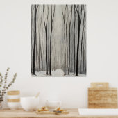 Poster Forêt d'hiver (Cuisine)