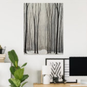 Poster Forêt d'hiver (Bureau à domicile)