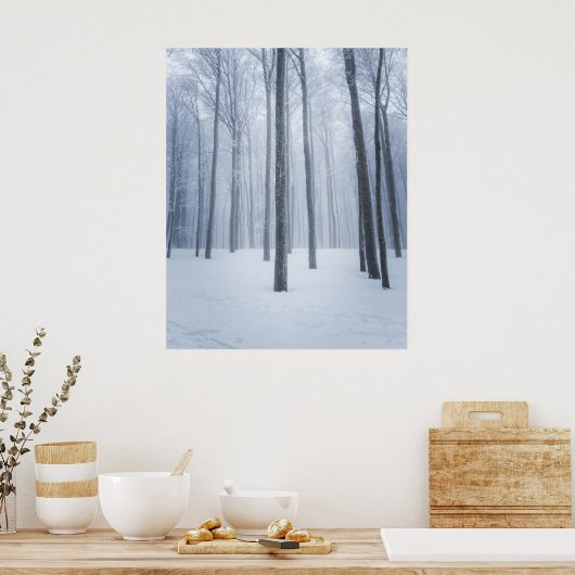 Poster Forêt d'hiver congelée (Cuisine)