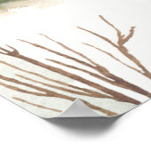 Poster Forêt d'hiver : Flou vert à main (Coin)